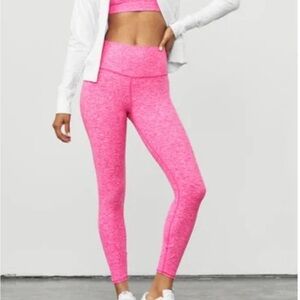 ALO Alosoft High Waisted 7/8 Highlight Legging in Neon Pink Soft Flow Size M